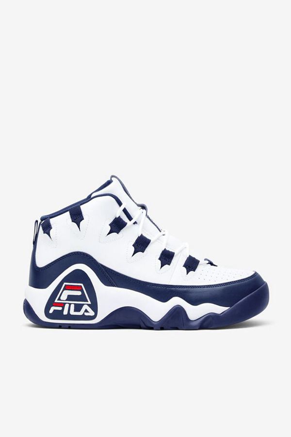 Fila Grant Hill 1 Men's Sneakers - White/Navy/Red,NZ 54-54193